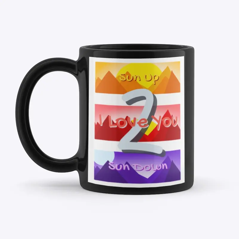 I love you 2 mug (black)